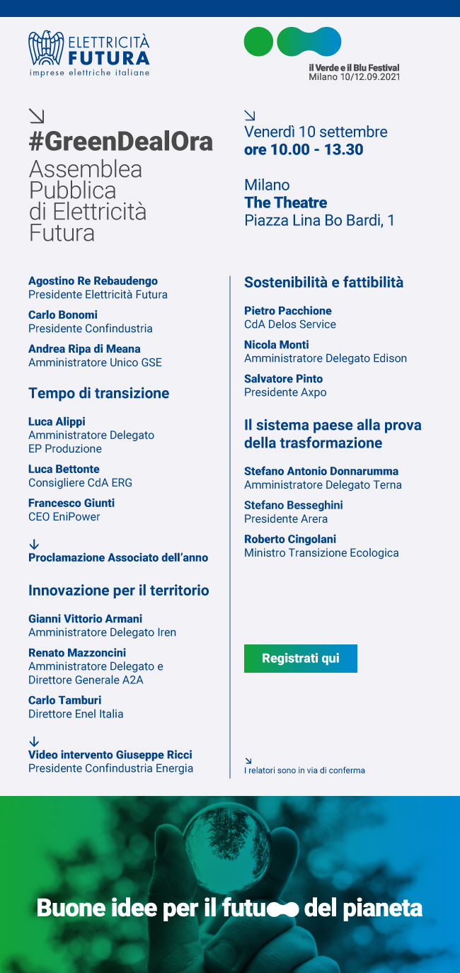 #GreenDealOra - Assemblea Pubblica di Elettricità Futura